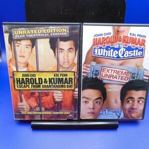 DVDs Lot of 2 Harold and Kumar Escape from Guantanamo Bay and Go To White Castle